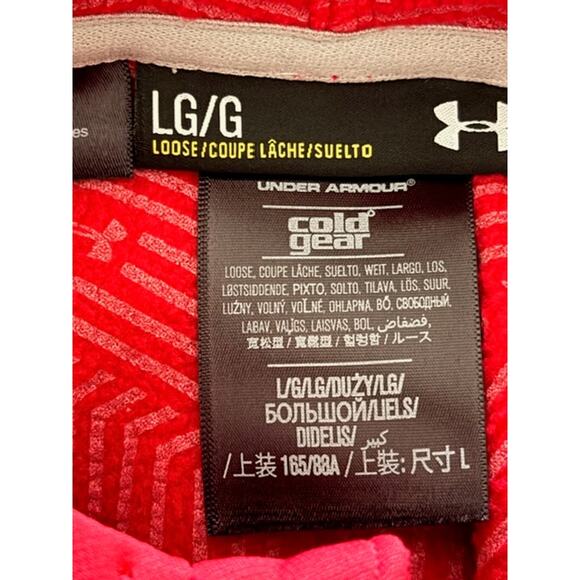 Under Armour ColdGear Fleece Hoodie – Women’s Large – Red - Picture 4 of 6